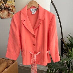 Vintage Sheri Martin New York Peach Blazer